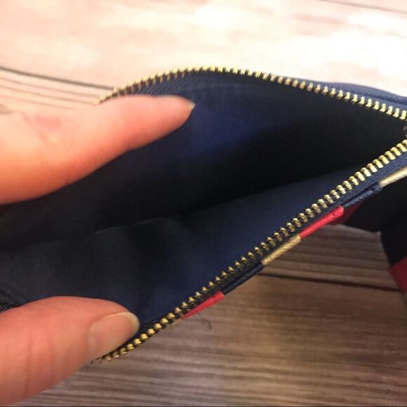 Mark Blue Wallet with Wrist Strap Clutch - Picture 7 of 8